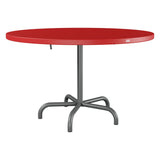 Schaffner Säntis Table repas rabattable Ø117cm – Rouge 30 / Graphite 73
