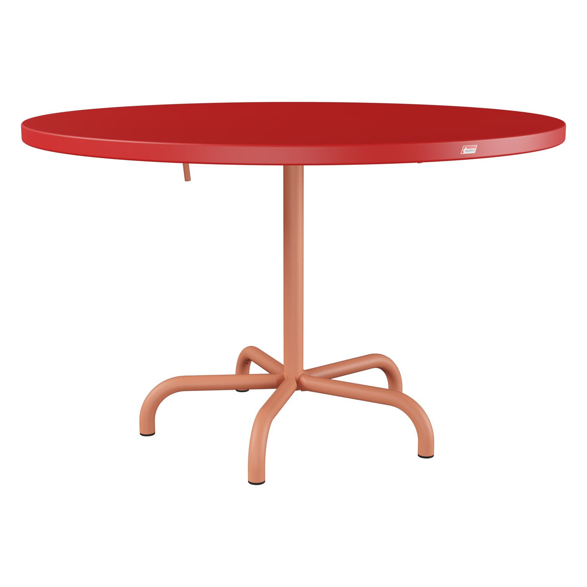 Schaffner Säntis Table repas rabattable Ø117cm – Rouge 30 / Terracotta 84