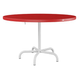Schaffner Säntis Table repas rabattable Ø117cm – Rouge 30 / Blanc 90