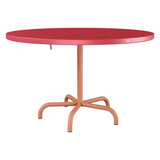 Schaffner Säntis Table repas rabattable Ø117cm – Rouge Érable 33 / Terracotta 84