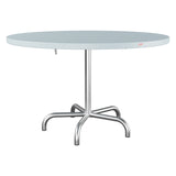 Schaffner Säntis Table repas rabattable Ø117cm – Bleu Pastel 51 / Galvanisé à chaud 02