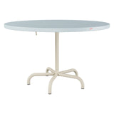 Schaffner Säntis Table repas rabattable Ø117cm – Bleu Pastel 51 / Sable Pastel 15
