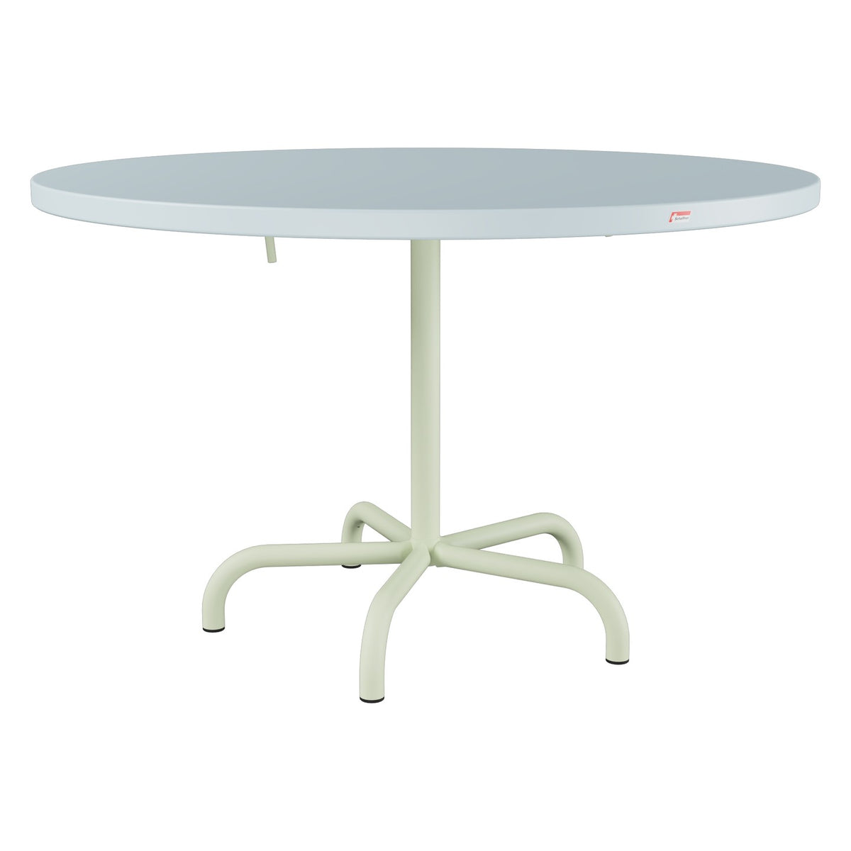 Schaffner Säntis Table repas rabattable Ø117cm – Bleu Pastel 51 / Vert Pastel 64