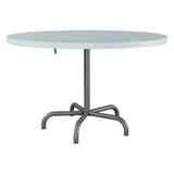 Schaffner Säntis Table repas rabattable Ø117cm – Bleu Pastel 51 / Graphite 73