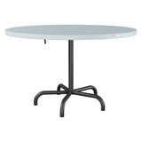 Schaffner Säntis Table repas rabattable Ø117cm – Bleu Pastel 51 / Anthracite 77