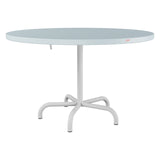 Schaffner Säntis Table repas rabattable Ø117cm – Bleu Pastel 51 / Gris Argent 78