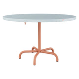 Schaffner Säntis Table repas rabattable Ø117cm – Bleu Pastel 51 / Terracotta 84