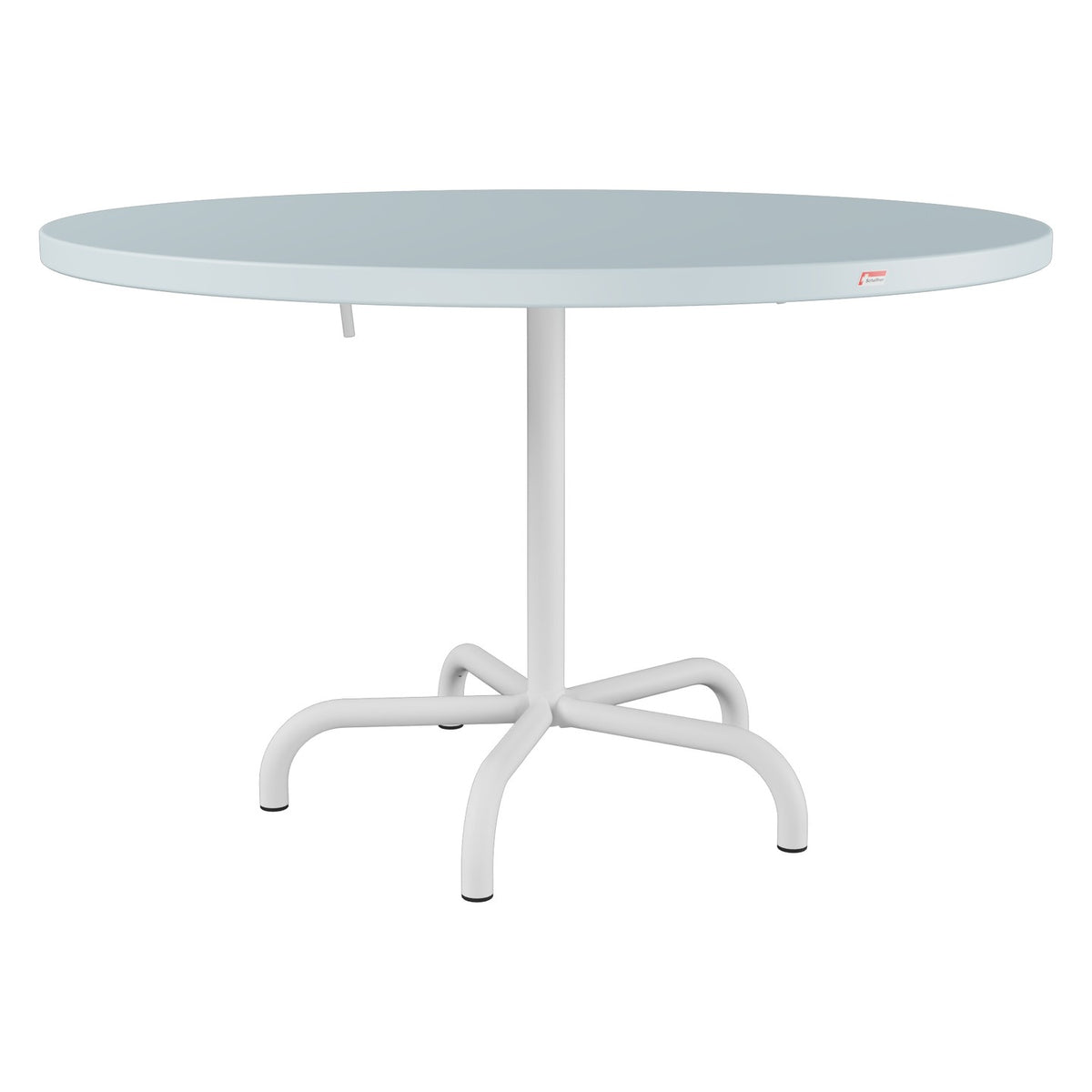 Schaffner Säntis Table repas rabattable Ø117cm – Bleu Pastel 51 / Blanc 90