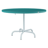 Schaffner Säntis Table repas rabattable Ø117cm – Bleu Kali 56 / Bleu Pastel 51