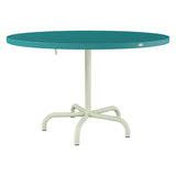 Schaffner Säntis Table repas rabattable Ø117cm – Bleu Kali 56 / Vert Pastel 64