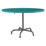 Schaffner Säntis Table repas rabattable Ø117cm – Bleu Kali 56 / Graphite 73