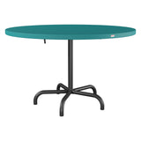 Schaffner Säntis Table repas rabattable Ø117cm – Bleu Kali 56 / Anthracite 77