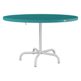 Schaffner Säntis Table repas rabattable Ø117cm – Bleu Kali 56 / Gris Argent 78