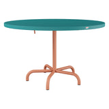 Schaffner Säntis Table repas rabattable Ø117cm – Bleu Kali 56 / Terracotta 84