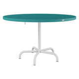 Schaffner Säntis Table repas rabattable Ø117cm – Bleu Kali 56 / Blanc 90