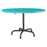 Schaffner Säntis Table repas rabattable Ø117cm – Turquoise 58 / Anthracite 77