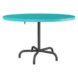 Schaffner Säntis Table repas rabattable Ø117cm – Turquoise 58 / Noir 91