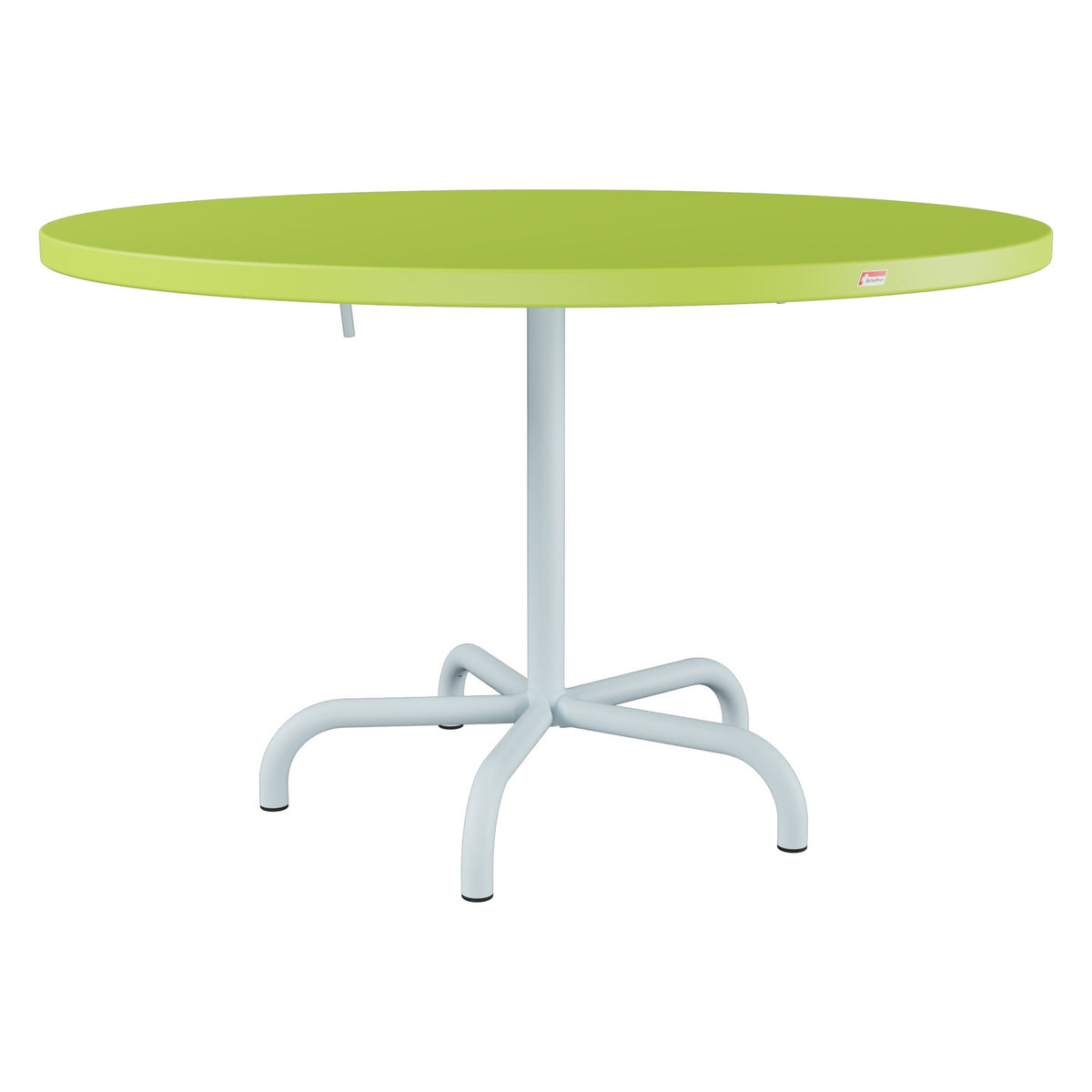 Schaffner Säntis Table repas rabattable Ø117cm – Vert clair 63 / Bleu Pastel 51