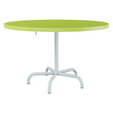 Schaffner Säntis Table repas rabattable Ø117cm – Vert clair 63 / Bleu Pastel 51