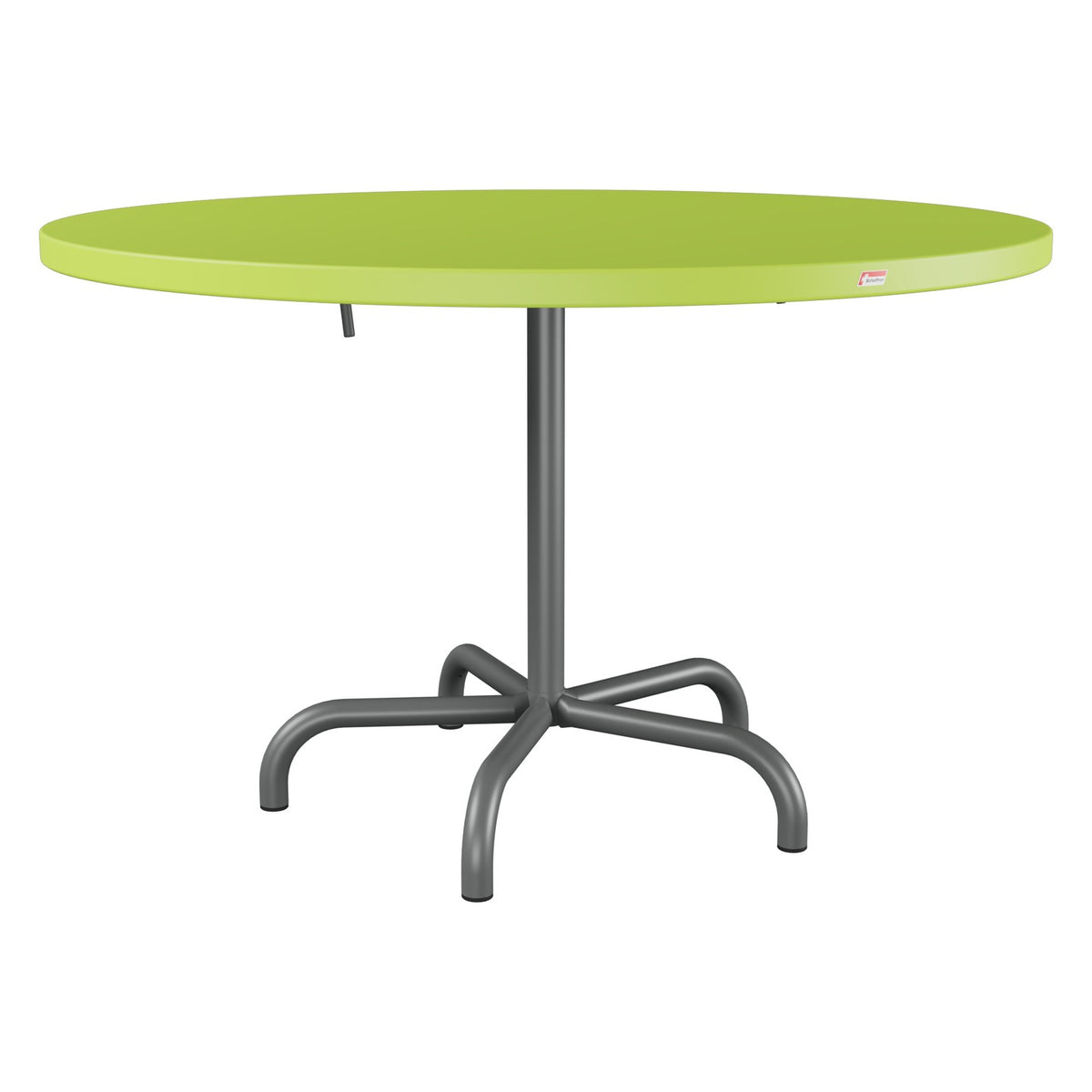 Schaffner Säntis Table repas rabattable Ø117cm – Vert clair 63 / Graphite 73