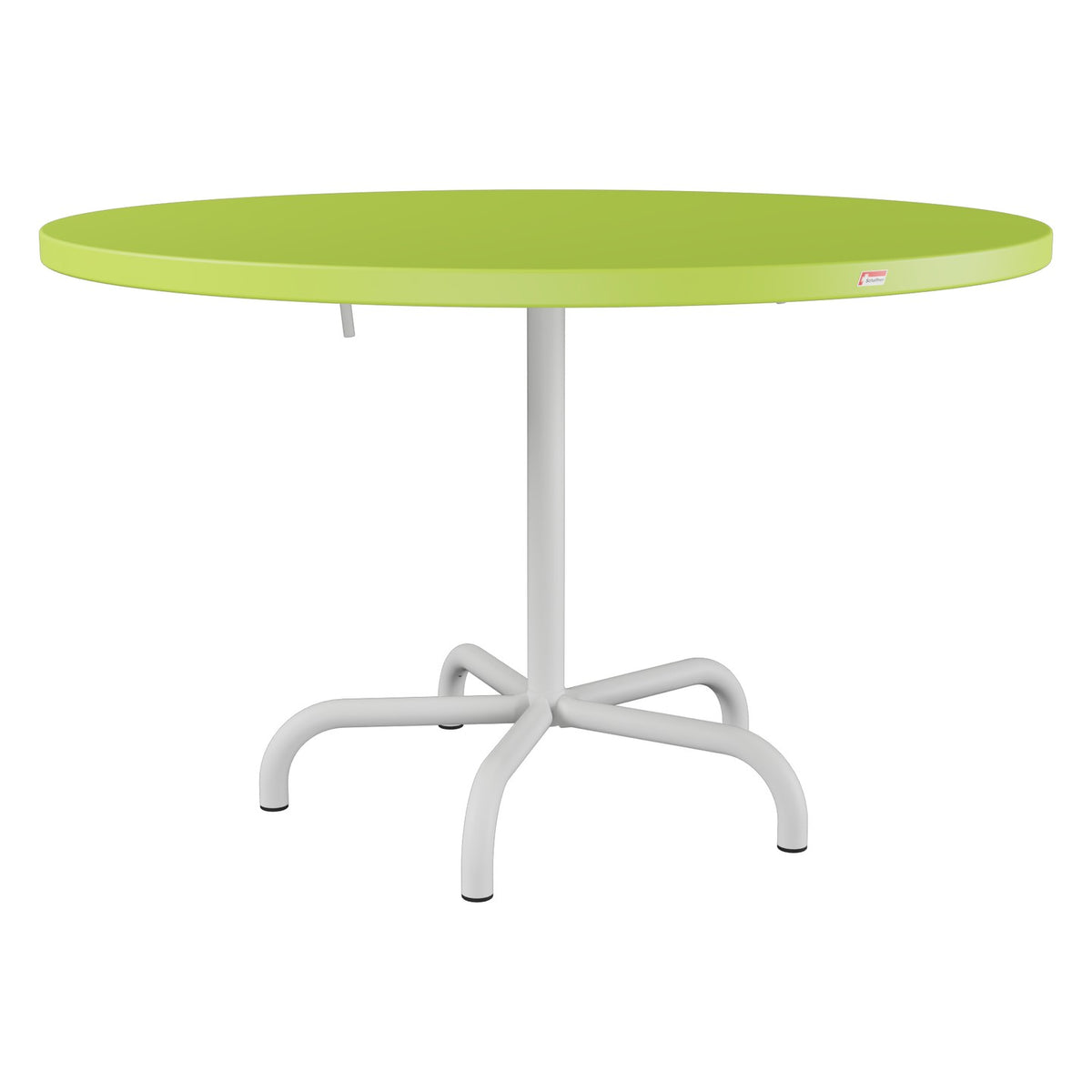 Schaffner Säntis Table repas rabattable Ø117cm – Vert clair 63 / Gris Argent 78