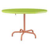 Schaffner Säntis Table repas rabattable Ø117cm – Vert clair 63 / Terracotta 84