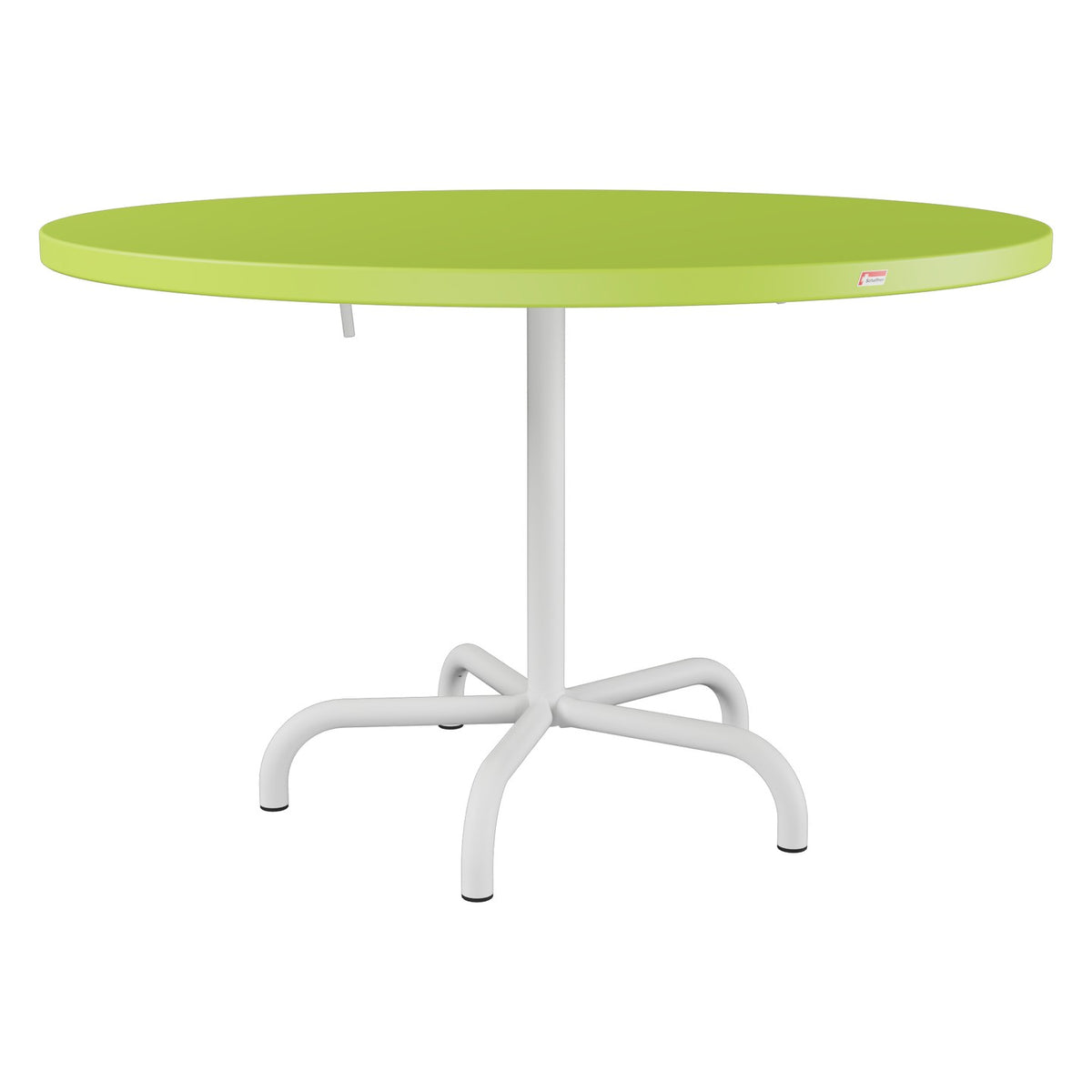 Schaffner Säntis Table repas rabattable Ø117cm – Vert clair 63 / Blanc 90