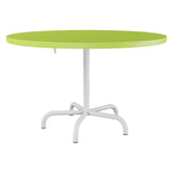 Schaffner Säntis Table repas rabattable Ø117cm – Vert clair 63 / Blanc 90