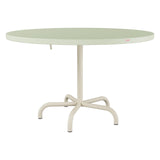 Schaffner Säntis Table repas rabattable Ø117cm – Vert Pastel 64 / Sable Pastel 15