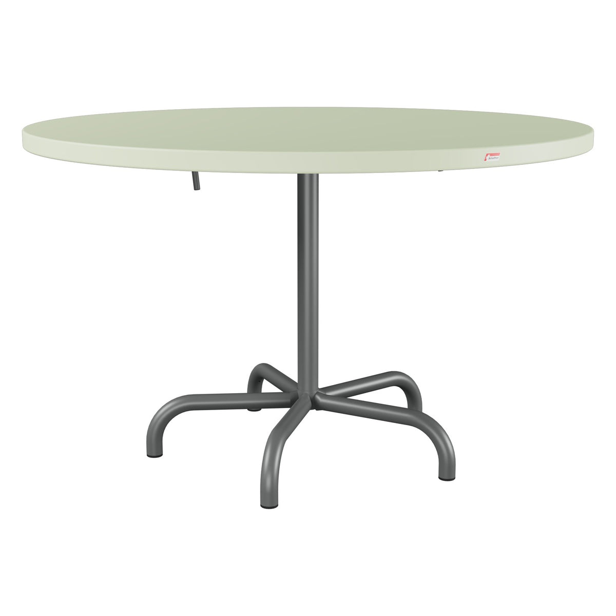 Schaffner Säntis Table repas rabattable Ø117cm – Vert Pastel 64 / Graphite 73