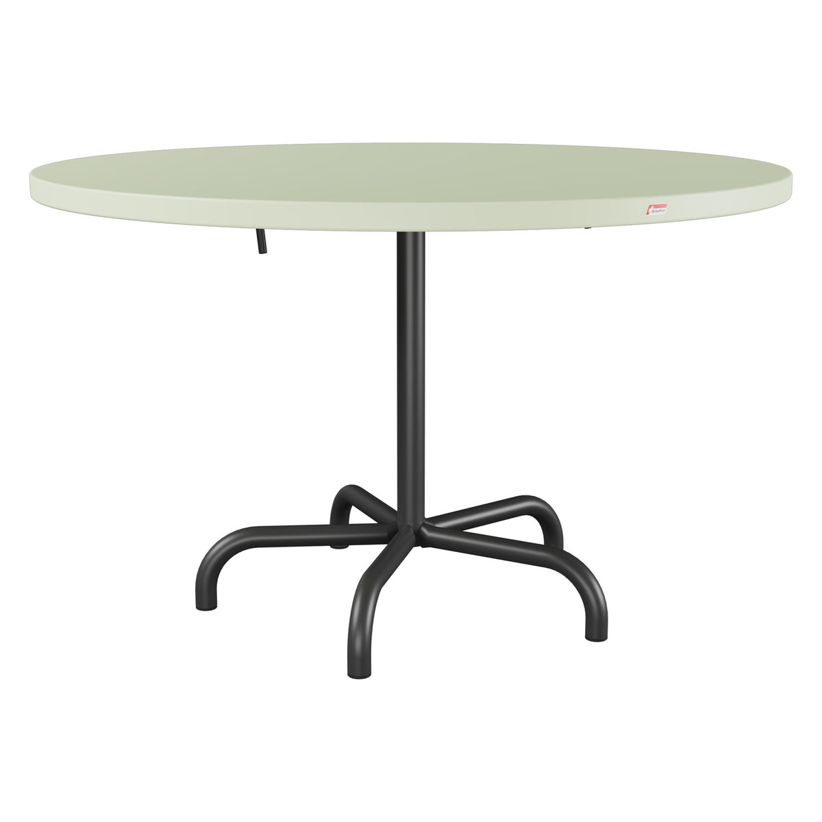 Schaffner Säntis Table repas rabattable Ø117cm – Vert Pastel 64 / Anthracite 77