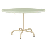 Schaffner Säntis Table repas rabattable Ø117cm – Vert Pastel 64 / Marron Pastel 83