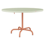 Schaffner Säntis Table repas rabattable Ø117cm – Vert Pastel 64 / Terracotta 84