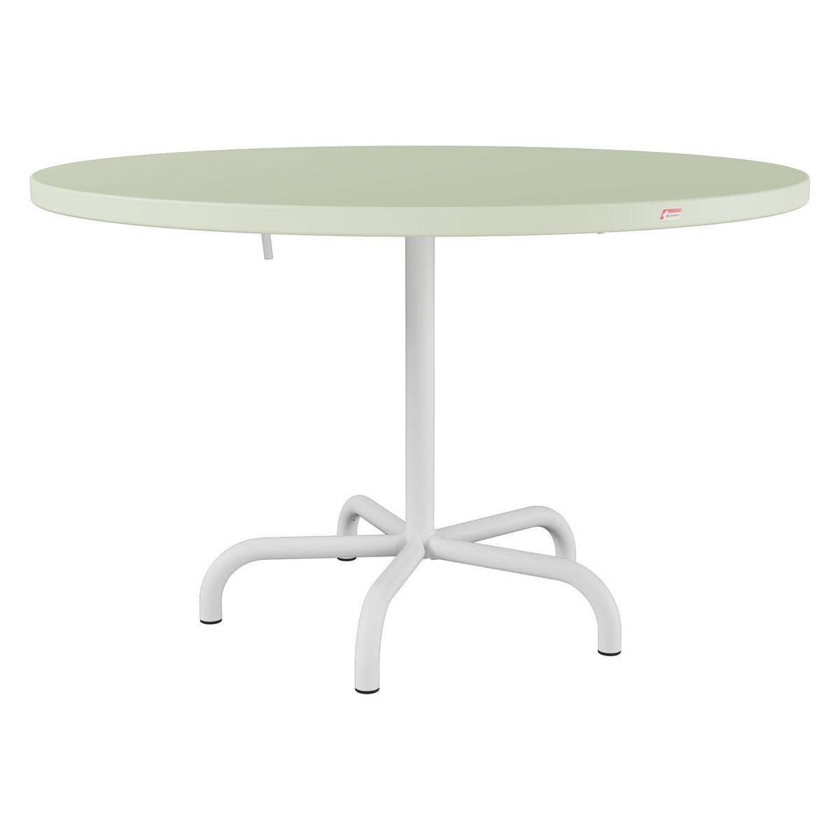 Schaffner Säntis Table repas rabattable Ø117cm – Vert Pastel 64 / Blanc 90