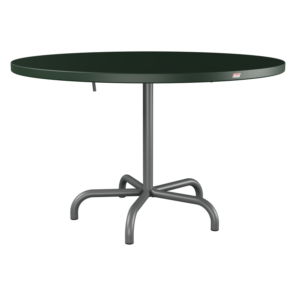 Schaffner Säntis Table repas rabattable Ø117cm – Vert Sapin 66 / Graphite 73