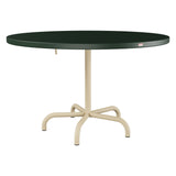 Schaffner Säntis Table repas rabattable Ø117cm – Vert Sapin 66 / Marron Pastel 83