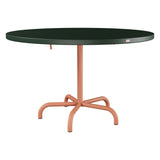Schaffner Säntis Table repas rabattable Ø117cm – Vert Sapin 66 / Terracotta 84