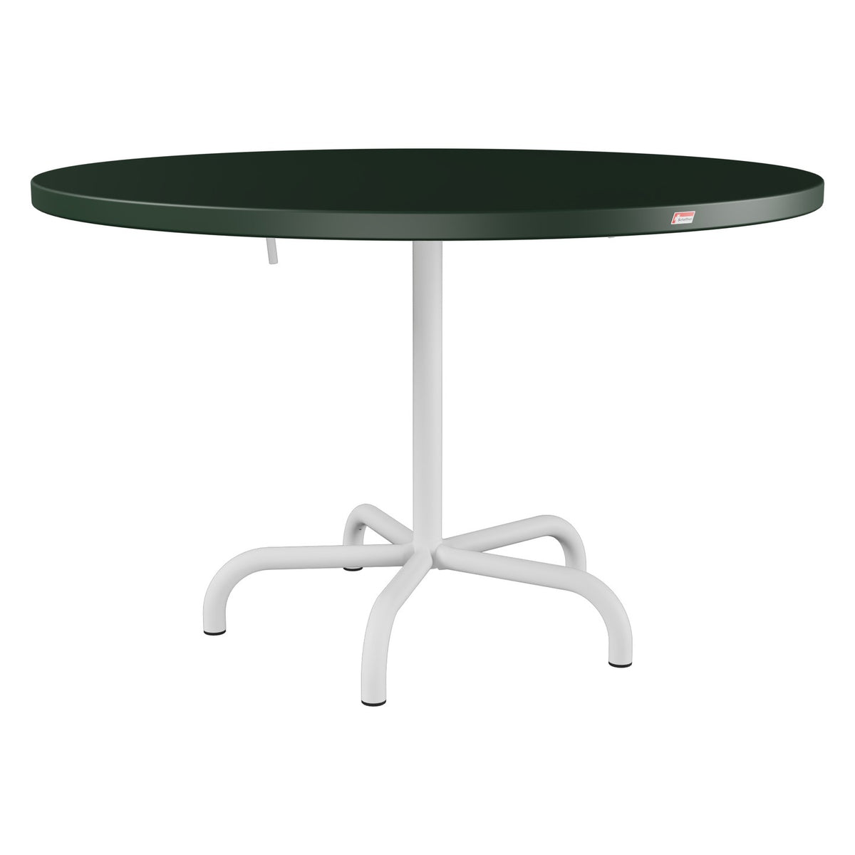 Schaffner Säntis Table repas rabattable Ø117cm – Vert Sapin 66 / Blanc 90