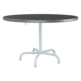 Schaffner Säntis Table repas rabattable Ø117cm – Graphite 73 / Bleu Pastel 51