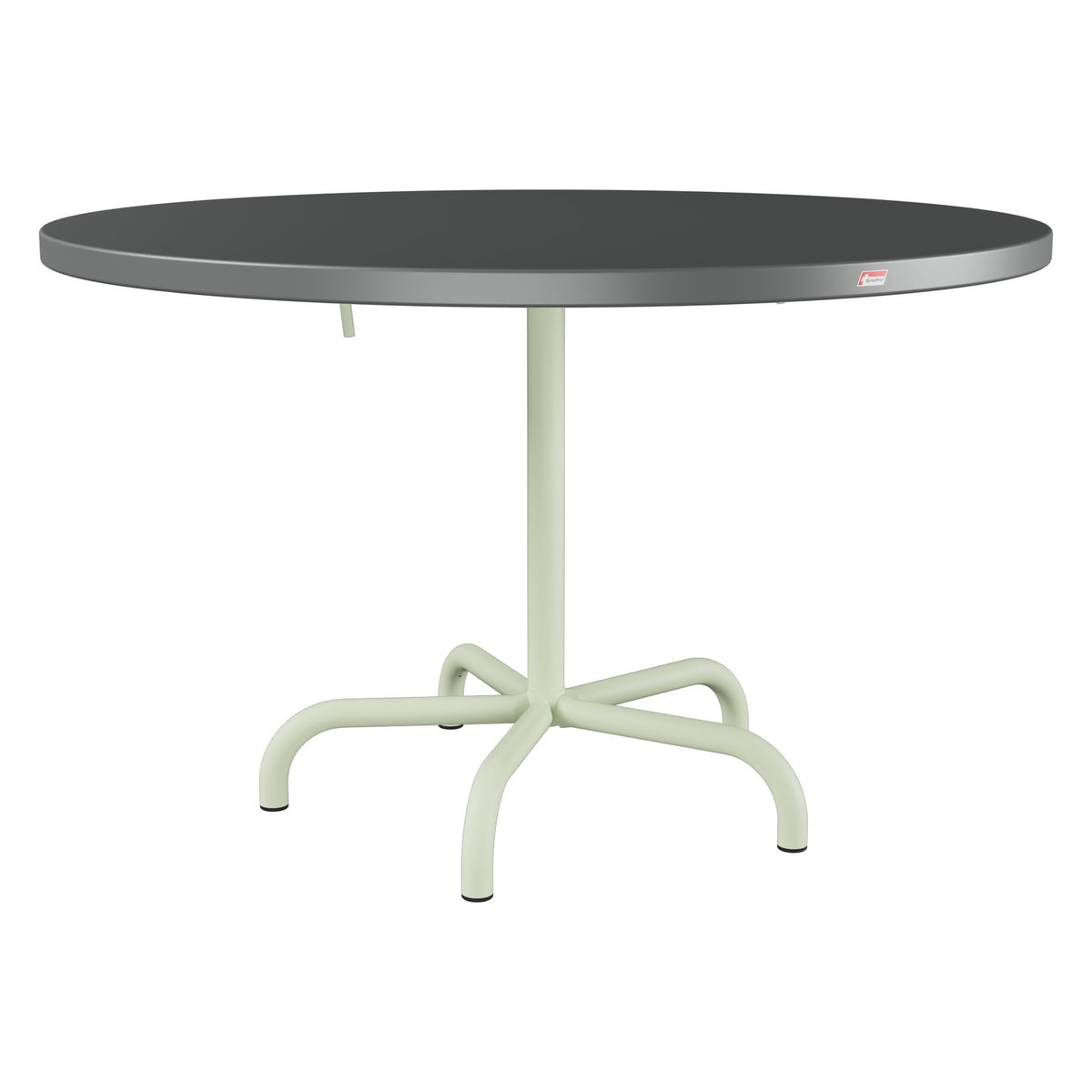Schaffner Säntis Table repas rabattable Ø117cm – Graphite 73 / Vert Pastel 64