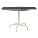 Schaffner Säntis Table repas rabattable Ø117cm – Graphite 73 / Vert Pastel 64