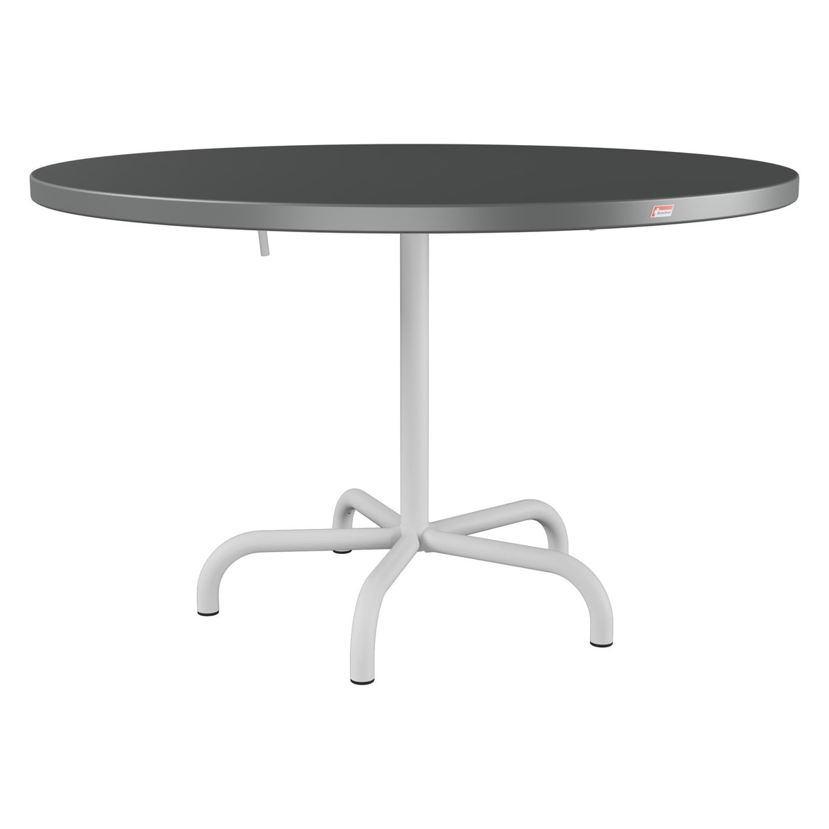 Schaffner Säntis Table repas rabattable Ø117cm – Graphite 73 / Gris Argent 78