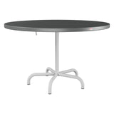 Schaffner Säntis Table repas rabattable Ø117cm – Graphite 73 / Gris Argent 78