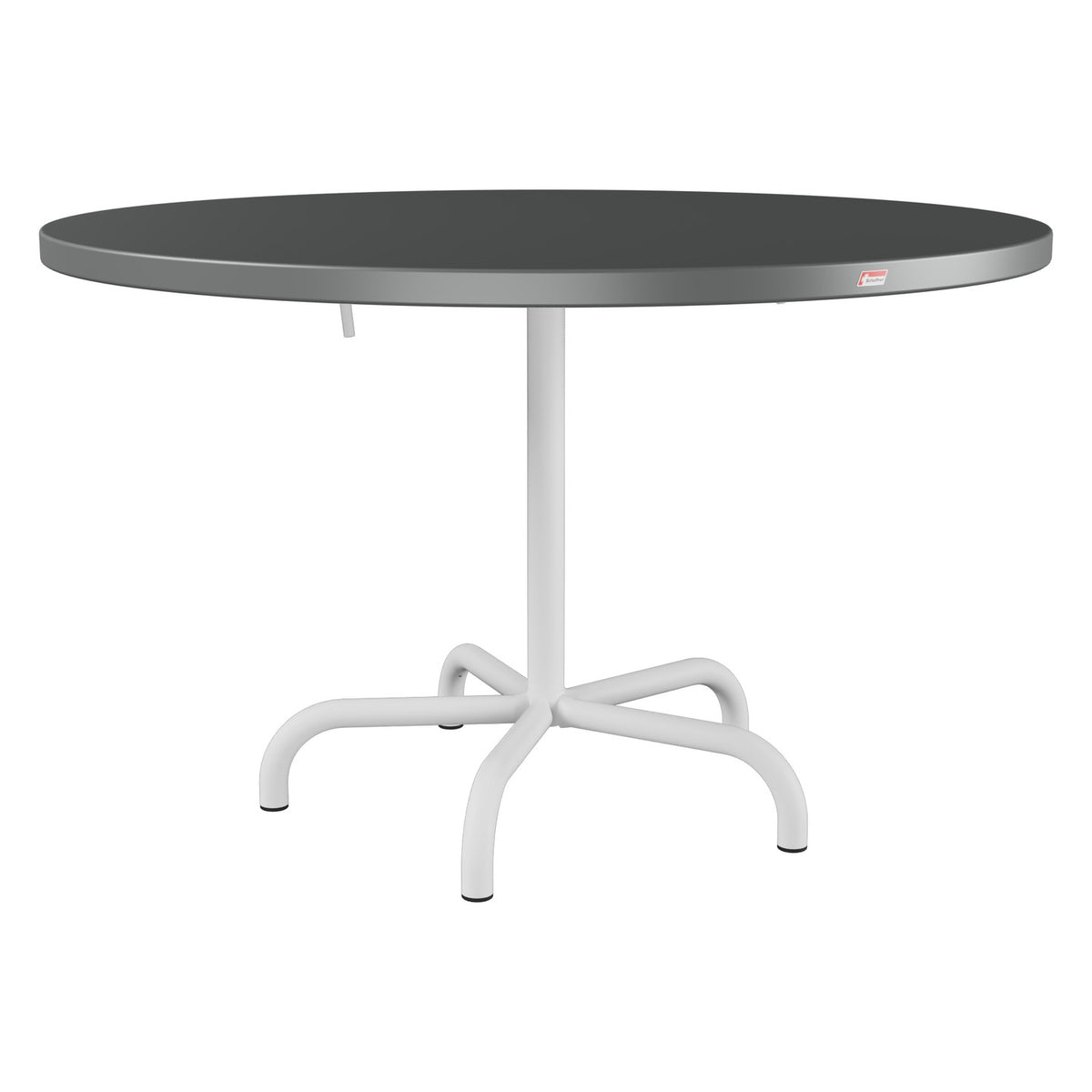 Schaffner Säntis Table repas rabattable Ø117cm – Graphite 73 / Blanc 90