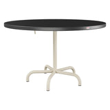 Schaffner Säntis Table repas rabattable Ø117cm – Anthracite 77 / Sable Pastel 15