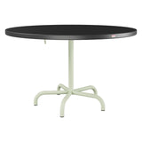 Schaffner Säntis Table repas rabattable Ø117cm – Anthracite 77 / Vert Pastel 64