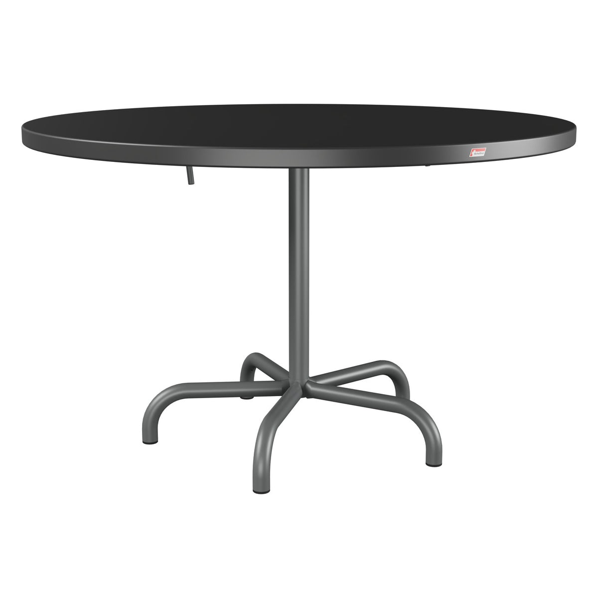 Schaffner Säntis Table repas rabattable Ø117cm – Anthracite 77 / Graphite 73