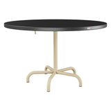 Schaffner Säntis Table repas rabattable Ø117cm – Anthracite 77 / Marron Pastel 83