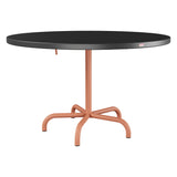 Schaffner Säntis Table repas rabattable Ø117cm – Anthracite 77 / Terracotta 84