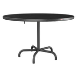 Schaffner Säntis Table repas rabattable Ø117cm – Anthracite 77 / Noir 91